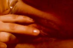 My slutty dilettante cheating wife is touching her shaggy snapper on intimate episode