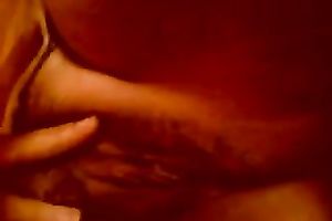 My slutty dilettante cheating wife is touching her shaggy snapper on intimate episode