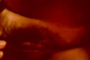 My slutty dilettante cheating wife is touching her shaggy snapper on intimate episode