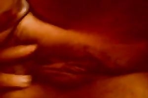 My slutty dilettante cheating wife is touching her shaggy snapper on intimate episode