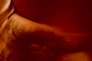 My slutty dilettante cheating wife is touching her shaggy snapper on intimate episode