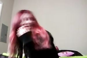 The adventures of a redhead slim legal age teenager playgirl with a giant sex tool