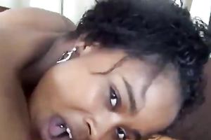 Massive dark pecker is what this playgirl loved to take in her throat