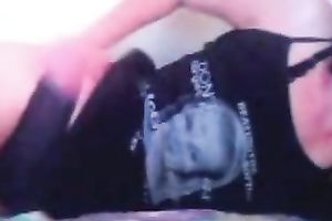 Lean Bulgarian livecam legal age teenager rubs her coochie throughout her pants