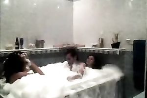 I indeed like taking bathroom with 2 spoiled women at one time