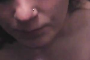 My dark-haired fuckbyddy sucks my dark manhood and receives facialed