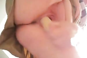 Masturbating with a sextoy and taping myself from underneath