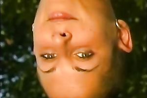 Petite European harlot with shaved boyish hairstyle