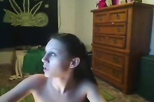 Classy raven-haired seductress disrobes on cam for me