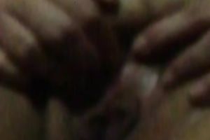 My fat brunette hair husband moans sweetly whilst fingering her crotch