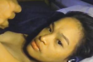 My girlfriend gives me irrumation and I goo on her lewd face