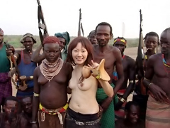 Asian documentarist girl get fucked by african