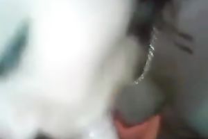 Horny brunette hair coed sucks my weiner diligently in a hawt POV episode