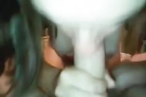 Horny brunette hair coed sucks my weiner diligently in a hawt POV episode