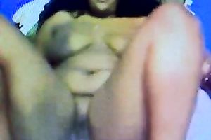 I totally love rubbing my hairless love tunnel in front of the web camera