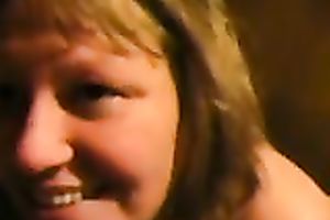 My overweight breasty white women licking up my cun and swallowing