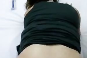 Latina wife with flaccid white arse romping on my wang