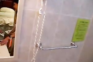 Filming it on my camera as this babe sucks my lengthy thick cock in washroom