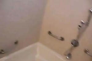 Filming it on my camera as this babe sucks my lengthy thick cock in washroom