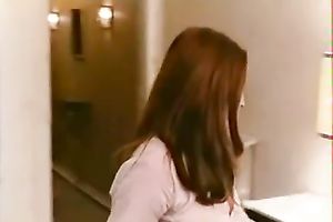 Tasty looking large breasted blondie got mish style screwed on cocktail table