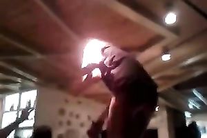 My super hot girlfriend with well-shaped bum just likes dancing