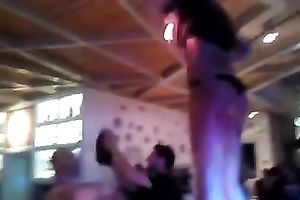 My super hot girlfriend with well-shaped bum just likes dancing