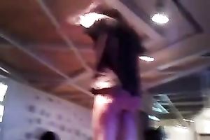 My super hot girlfriend with well-shaped bum just likes dancing