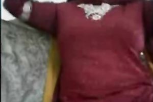 Nasty Indian black cock sluts really enjoys playing with her huge milk sacks