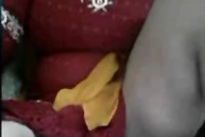 Nasty Indian black cock sluts really enjoys playing with her huge milk sacks