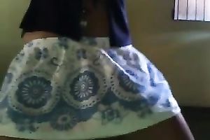 Shaking my wet butt while wearing a cute miniskirt