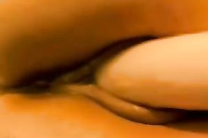 Toying my bald fur pie untill it receives creamy in homemade solo