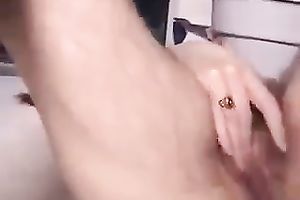 Lustful white wife aka my spouse fingers her shaggy fur pie
