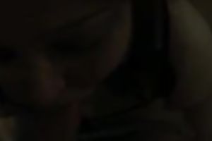 Chubby white cutie on her knees is expecting for facial cumshot