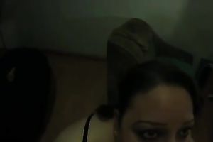 Chubby white cutie on her knees is expecting for facial cumshot