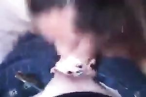 Blue eyed GF sucks my penis with excitement until I cum