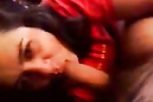 Milfie brunette hair latin chick wife hungry for my wang on POV