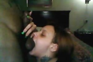 Chubby wife learns deepthroating on my heavy dark ramrod