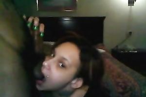 Chubby wife learns deepthroating on my heavy dark ramrod