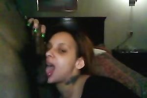 Chubby wife learns deepthroating on my heavy dark ramrod