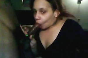 Chubby wife learns deepthroating on my heavy dark ramrod
