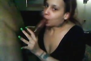 Chubby wife learns deepthroating on my heavy dark ramrod