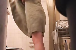 Perfect dark brown girlfriend with marvelous butt on hidden cam