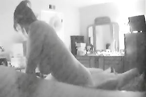 I love touching my wife's all natural mounds when this babe is on top