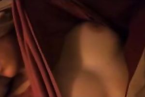 Blindfolded white girlfriend is getting her face hole stuffed