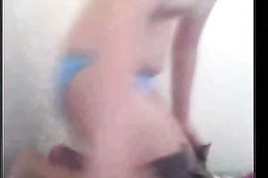 Chubby slutty wife shows her natural billibongs for the web camera