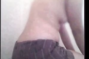 Chubby slutty wife shows her natural billibongs for the web camera