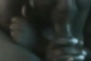 Delightful black smooth knob of my hubby in my mouth