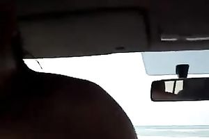 My salacious Asian GF enjoys riding my schlong in a car