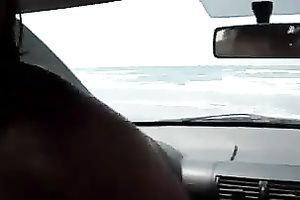 My salacious Asian GF enjoys riding my schlong in a car