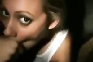 Ridiculously excited party wench knows how to give worthy head